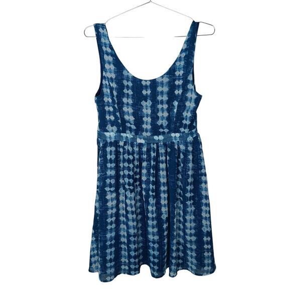ModCloth Blue White Sleeveless Fit & Flare Dress Size M Medium Lined - Picture 3 of 13